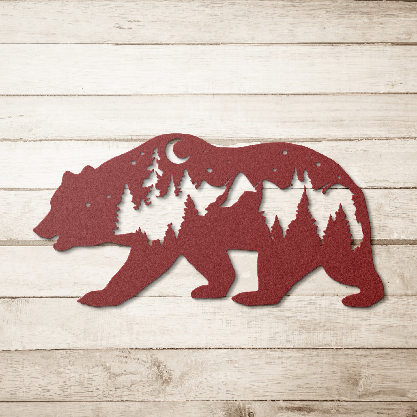 Bear Night Sky - Metal Wall Art