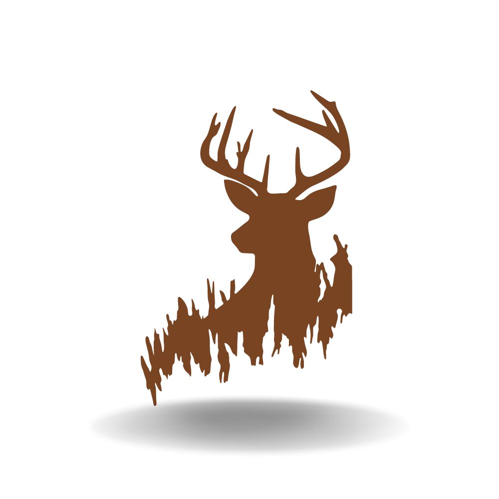 Buck In Grass - Metal Wall Art