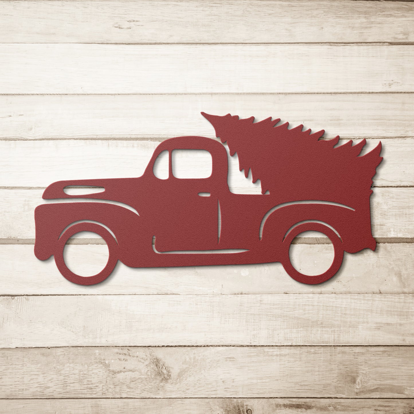 Classic Christmas Truck - Metal Wall Art