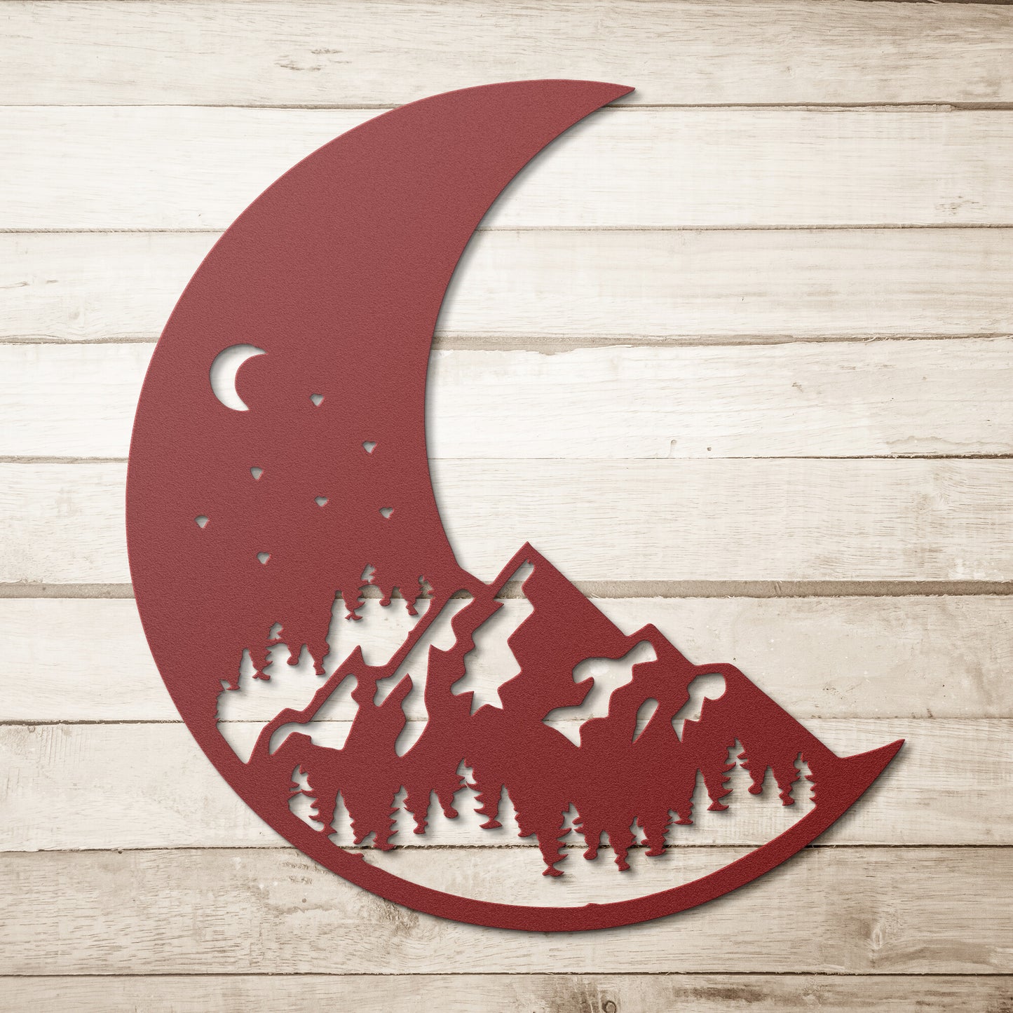 Moon Night Sky - Metal Wall Art