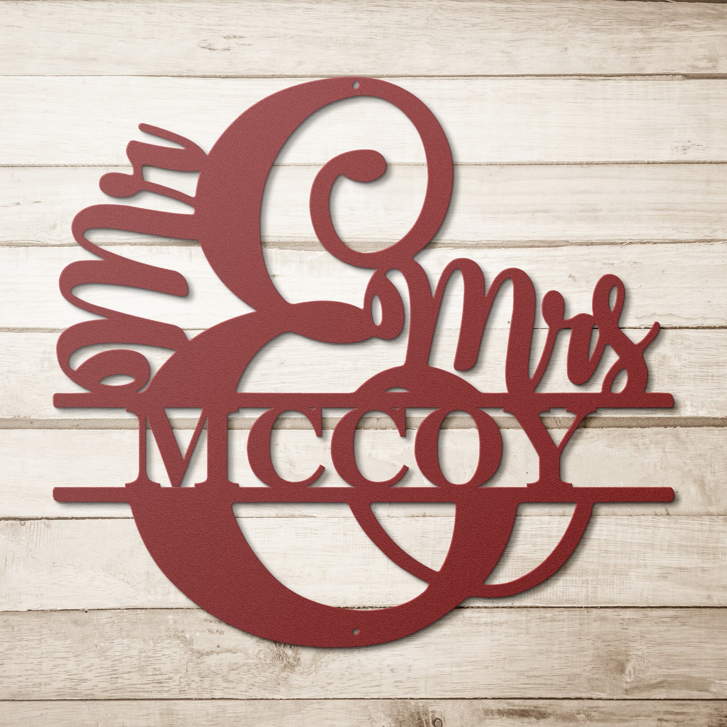 Mr. & Mrs. Couples Monogram - Metal Wall Art