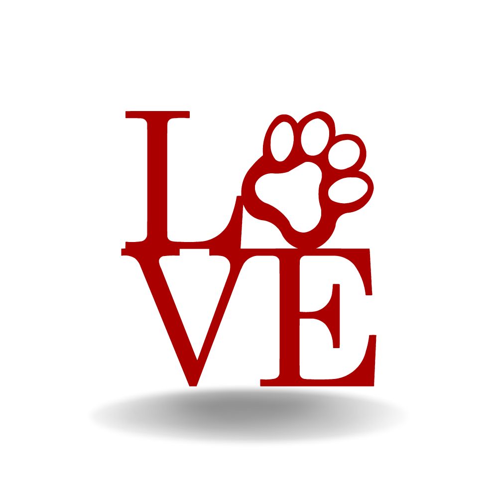 Paw Love - Metal Wall Art