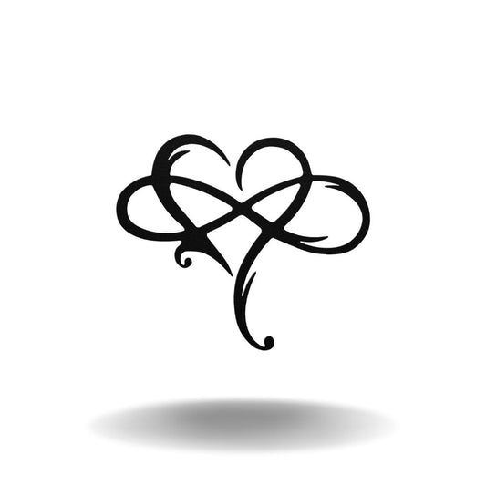 Infinity Heart - Metal Wall Art