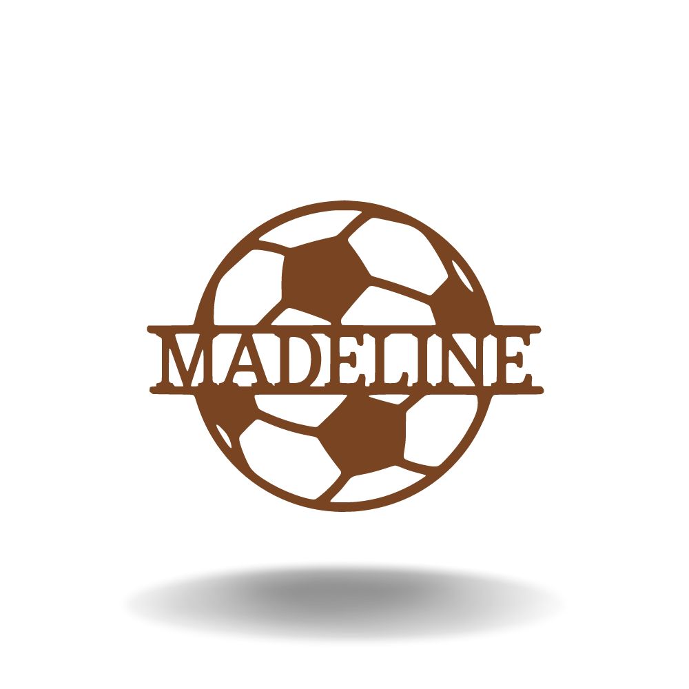 Personalized Soccer Monogram - Metal Wall Art