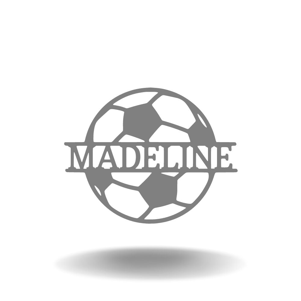 Personalized Soccer Monogram - Metal Wall Art